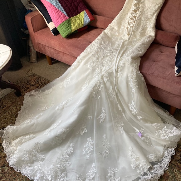 San Patrick Strapless, Lace Wedding Dress - Picture 11 of 12